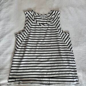 Evereve tank, black and white stripe- Medium